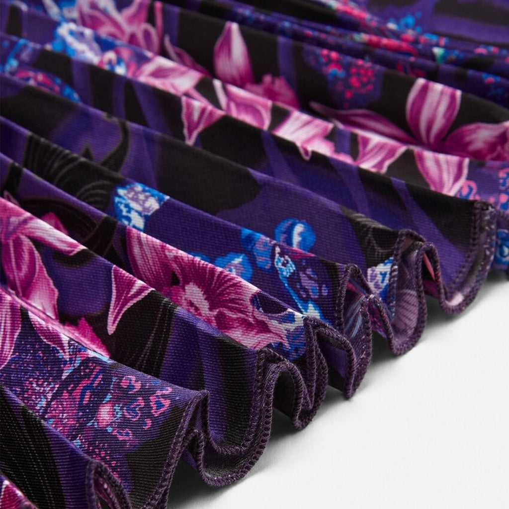 Versace Orchid Barocco Kids Pleated Dress, NWT, Girls Size 12 Retail $795