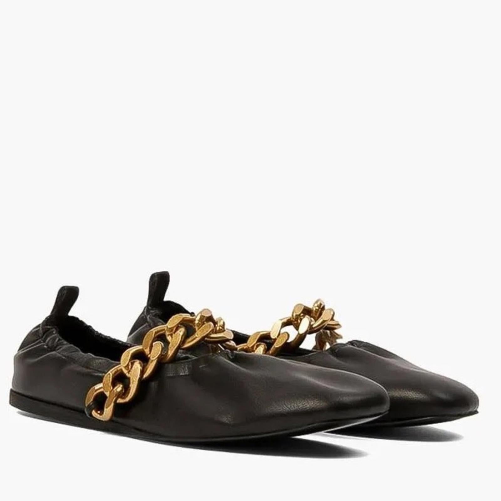 Stella Mccartney Falabella Faux Leather SlipOn Ballet Flats Size 36.5 NEW $750