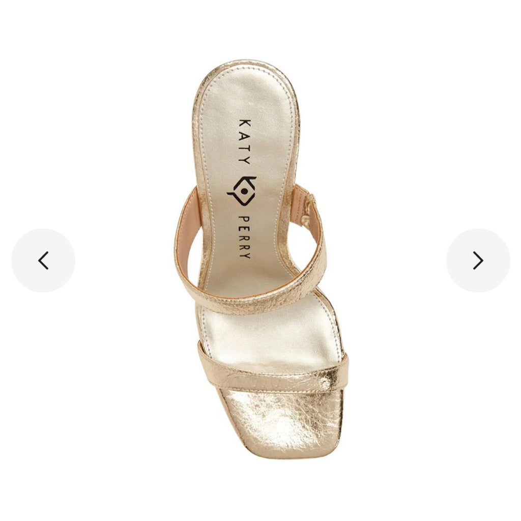 Katy Perry The Hollow Heel Sandal in Gold, Size 7M/37 New in Box Retail $109