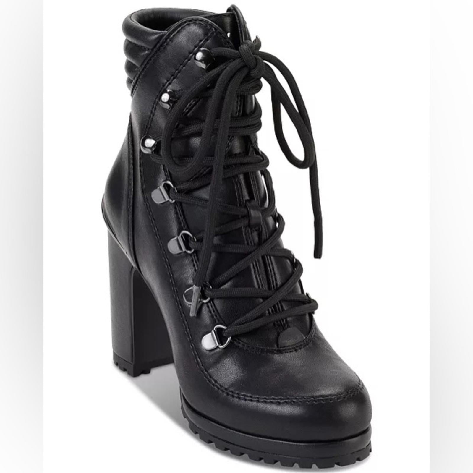 DKNY Lenni Lace-Up Ankle Boots, Oiled Suede Black Size 11 New in Box Retail $189