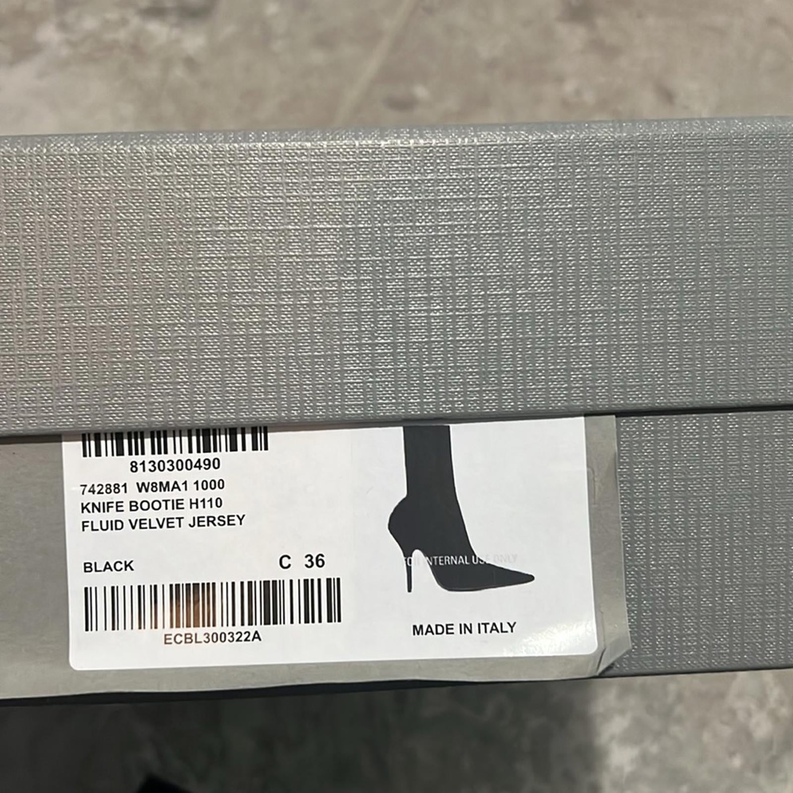 Balenciaga Knife 110MM Bootie in Black, Size 36 NEW in Box + 2 Dust Bags $1,290