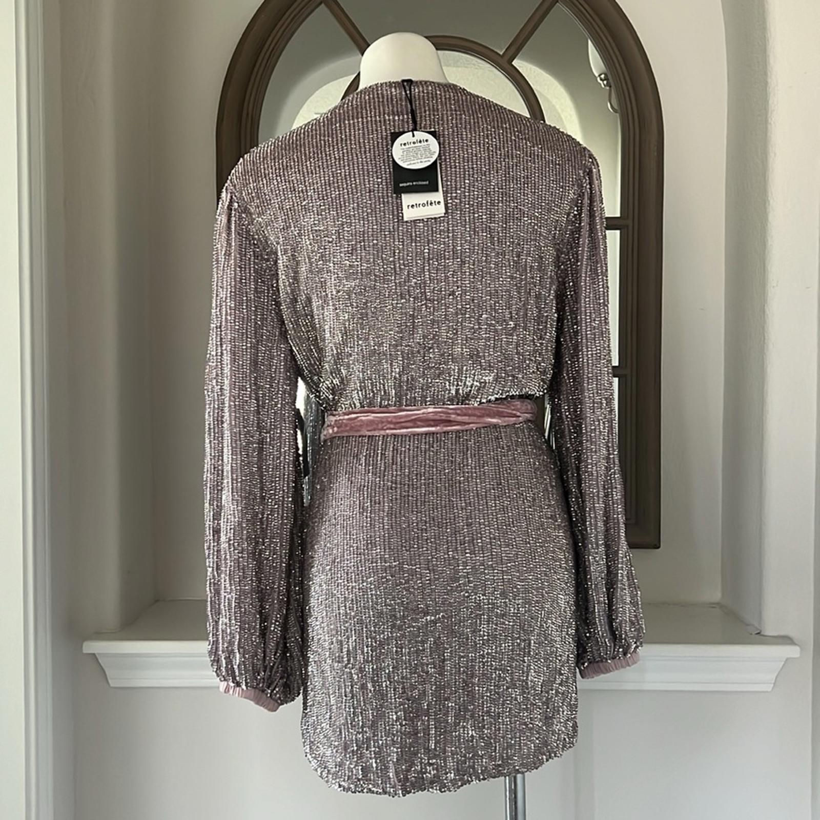 Retrofete Gabrielle Embellished Robe Mini Dress, Revolve XS New w/Tag SOLD OUT!