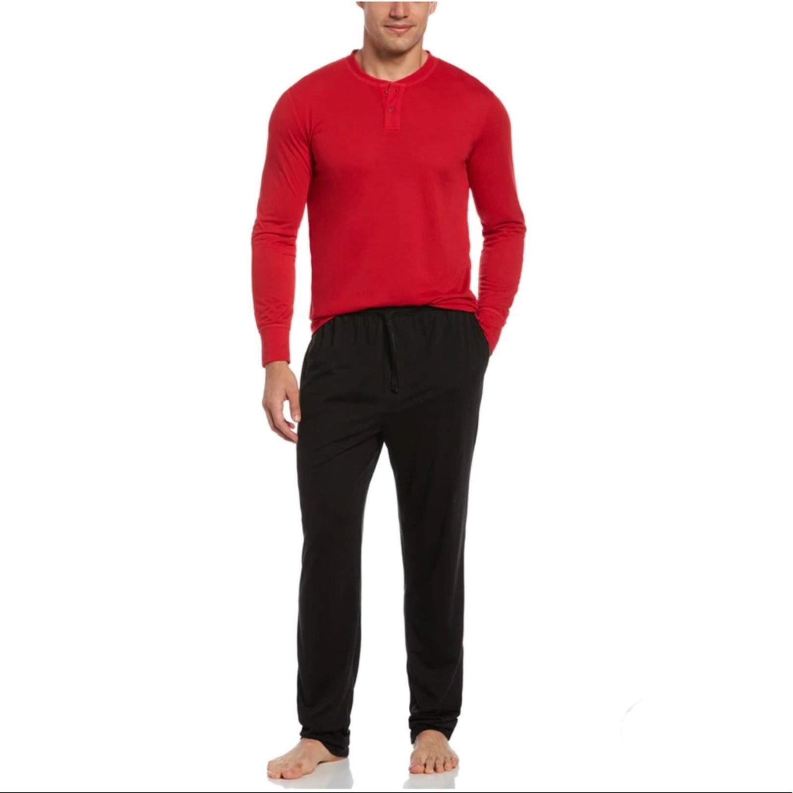 Perry Ellis Portfolio 2-Piece Sleep Set in Red & Black, Size XL NEW in Box