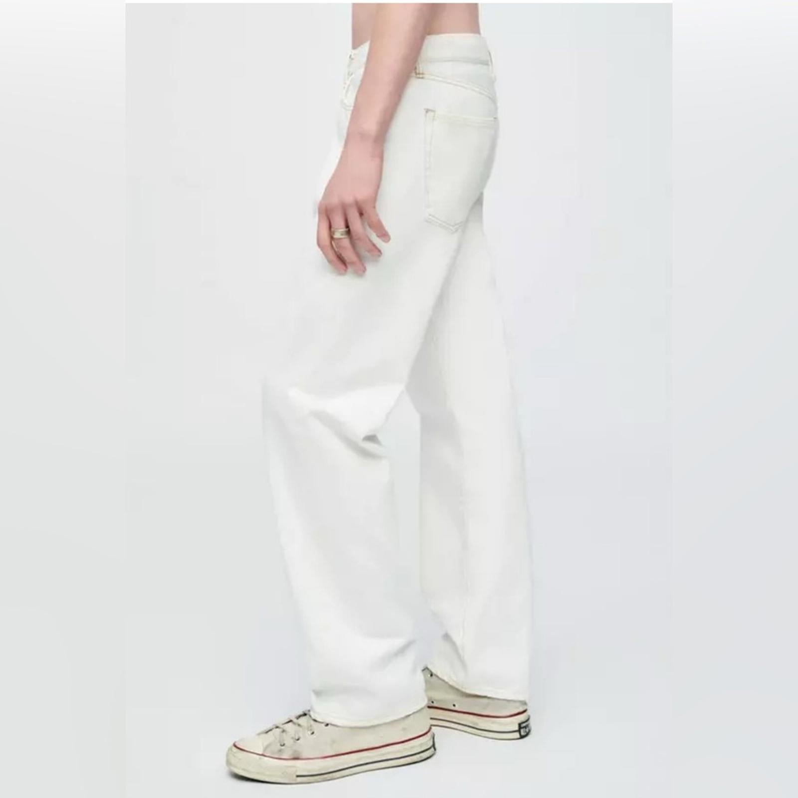 RE/DONE 50s Straight Jeans in Faded White, Size 38 New w/Tag $295