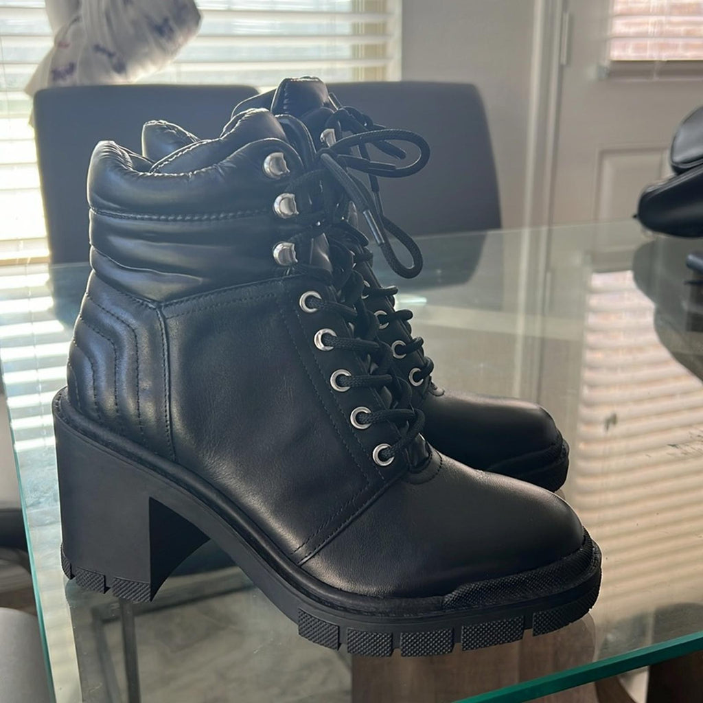 Marc Fisher LTD Velima Mixed Media Bootie, Black Size 6.5 NEW