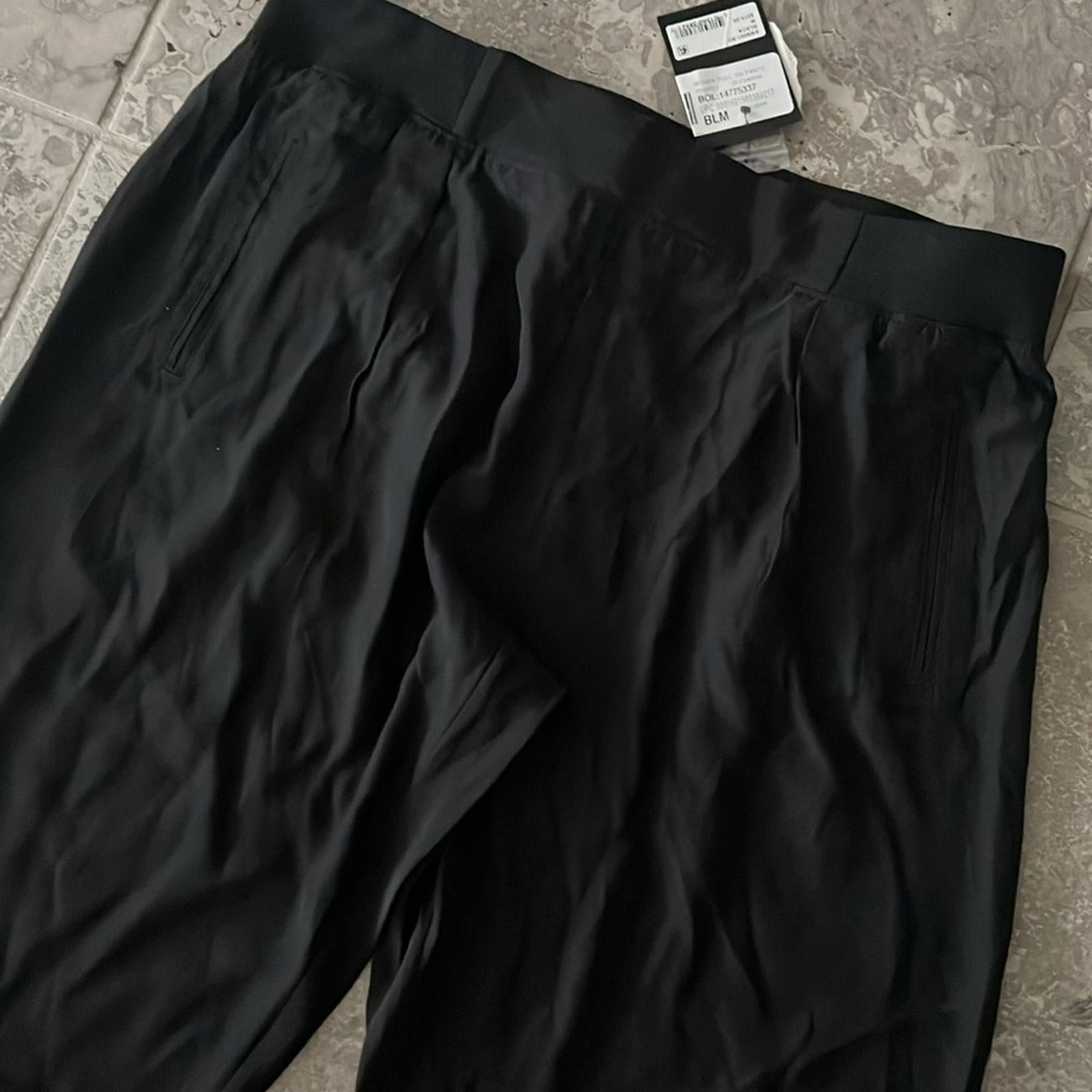 ATM Anthony Thomas Melillo Silk Jogger Pants, Black, Size M New w/Tag $275