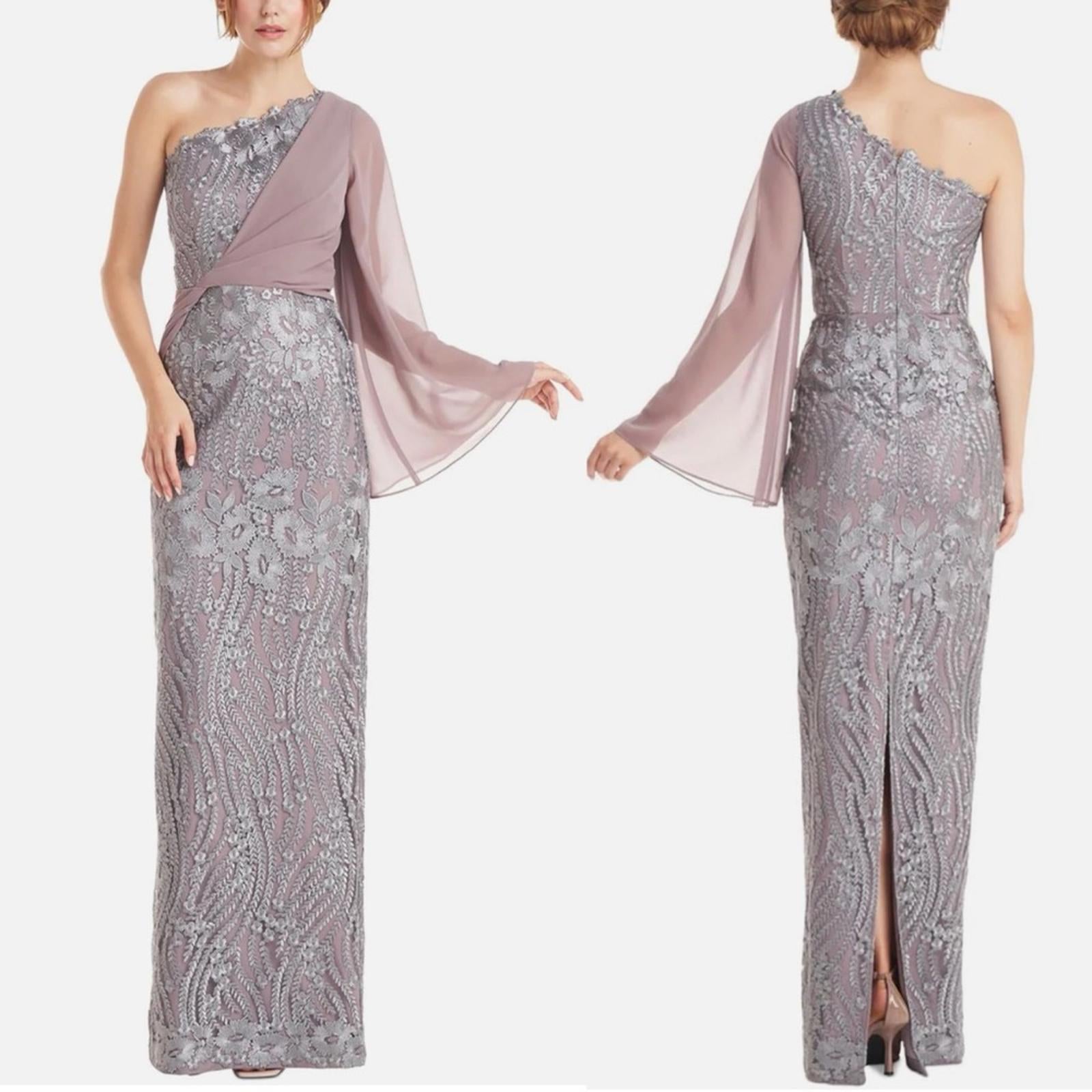 JS Collections Amari One Shoulder Twist Gown, Size 14 with Tag, Retail $348