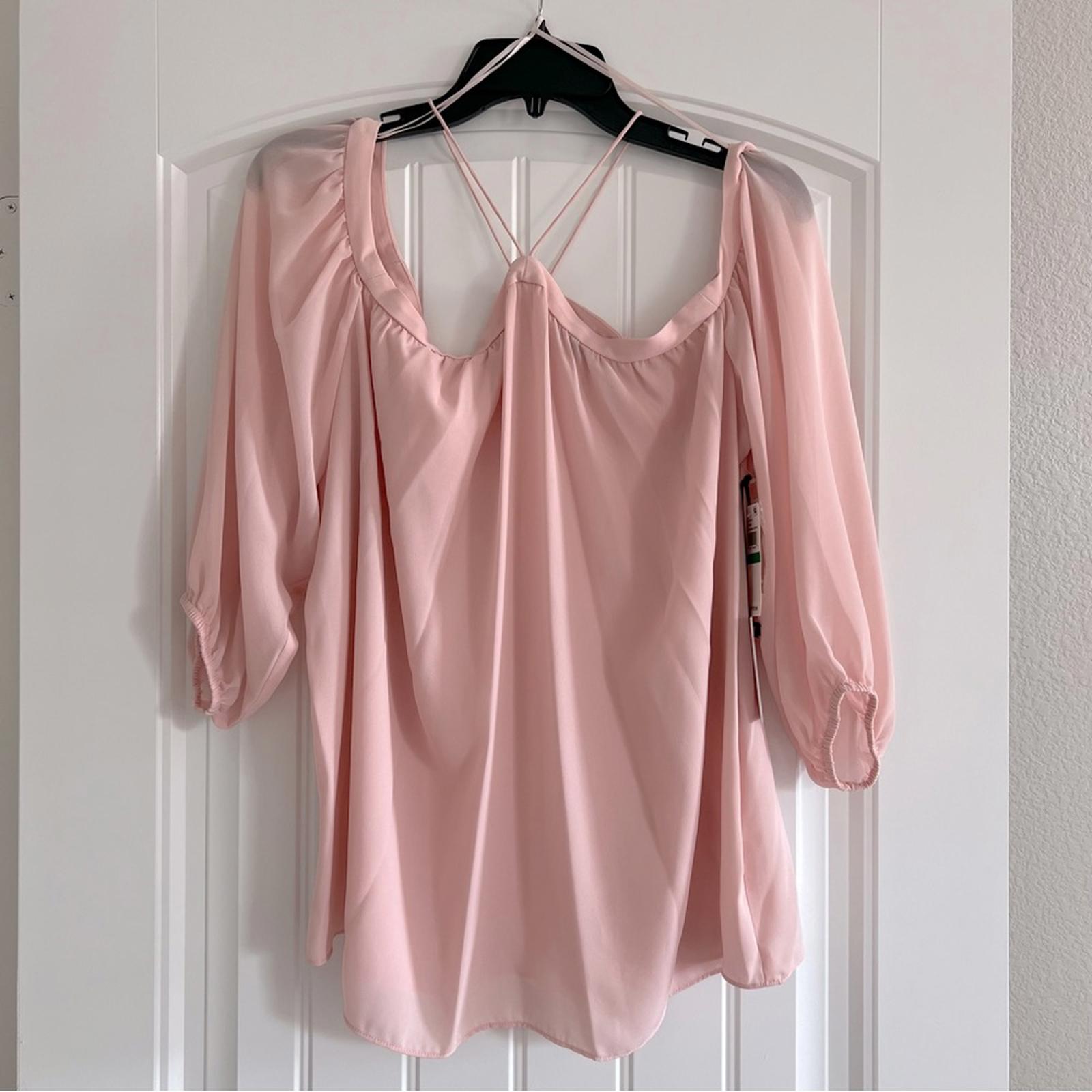 1.State Pink Off-the-Shoulder Halter Neck Blouse Size L New w/o Tag $79.00