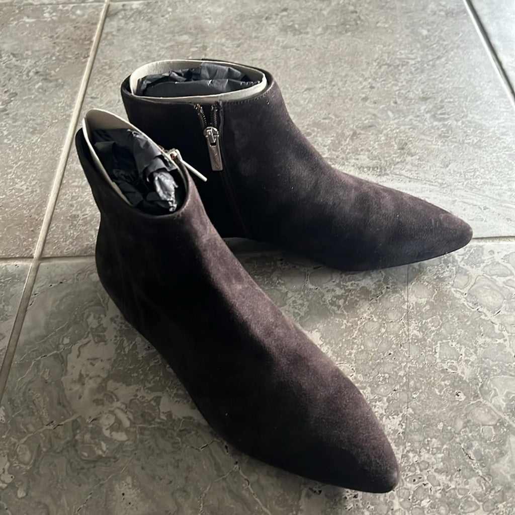 Aquatalia Prisilla Pointed Toe Zip in Truffle, Size 8.5 NEW in Box w/DustBag