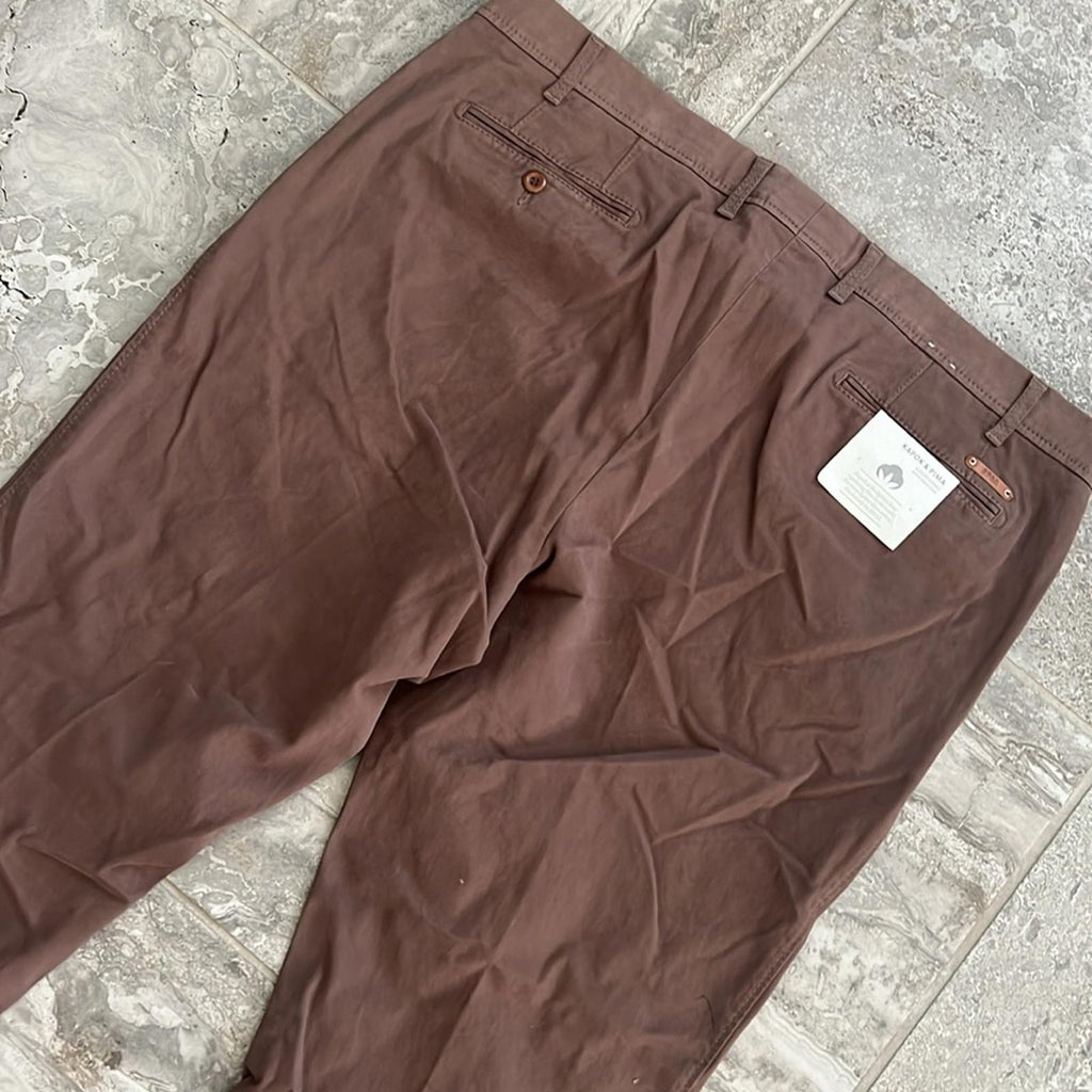BROWN Kapok & Pima Luxury Chino Pants, Size 42/34 New w/Tag $185