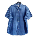 NEW Van Heusen No Iron Button Down Short Sleeve Shirt, Blue/Navy XXL New w/o Tag
