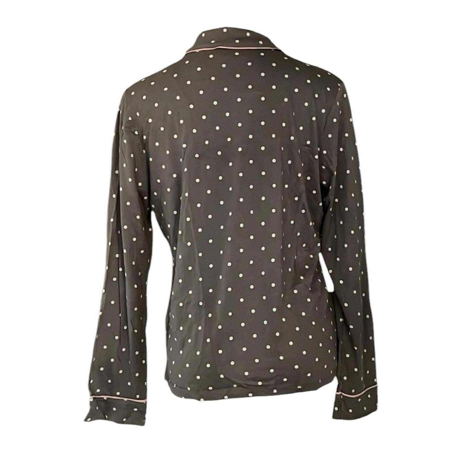 NWT Cozy Zoe Polka Dot Pajama 2-Piece Set in Silver/Gray Size M New w/Tag