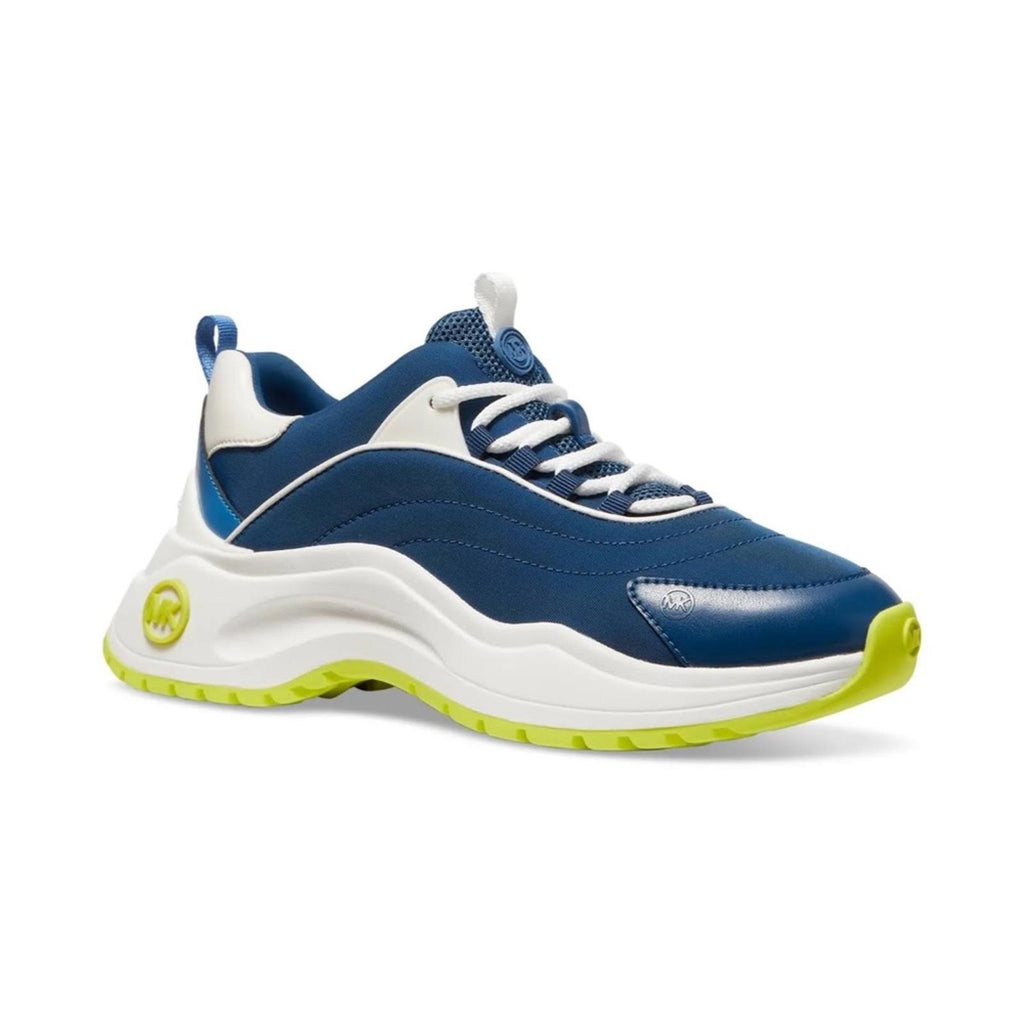Michael Kors Dara Color-Block Nylon Trainers, River Blue Size 8.5M Retail $195