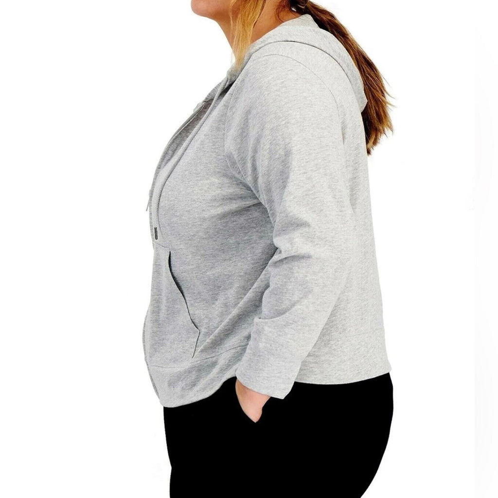 ID Ideology Retro Recycled Full Zip Jacket Heather Grey Plus Size 3X New w/Tag
