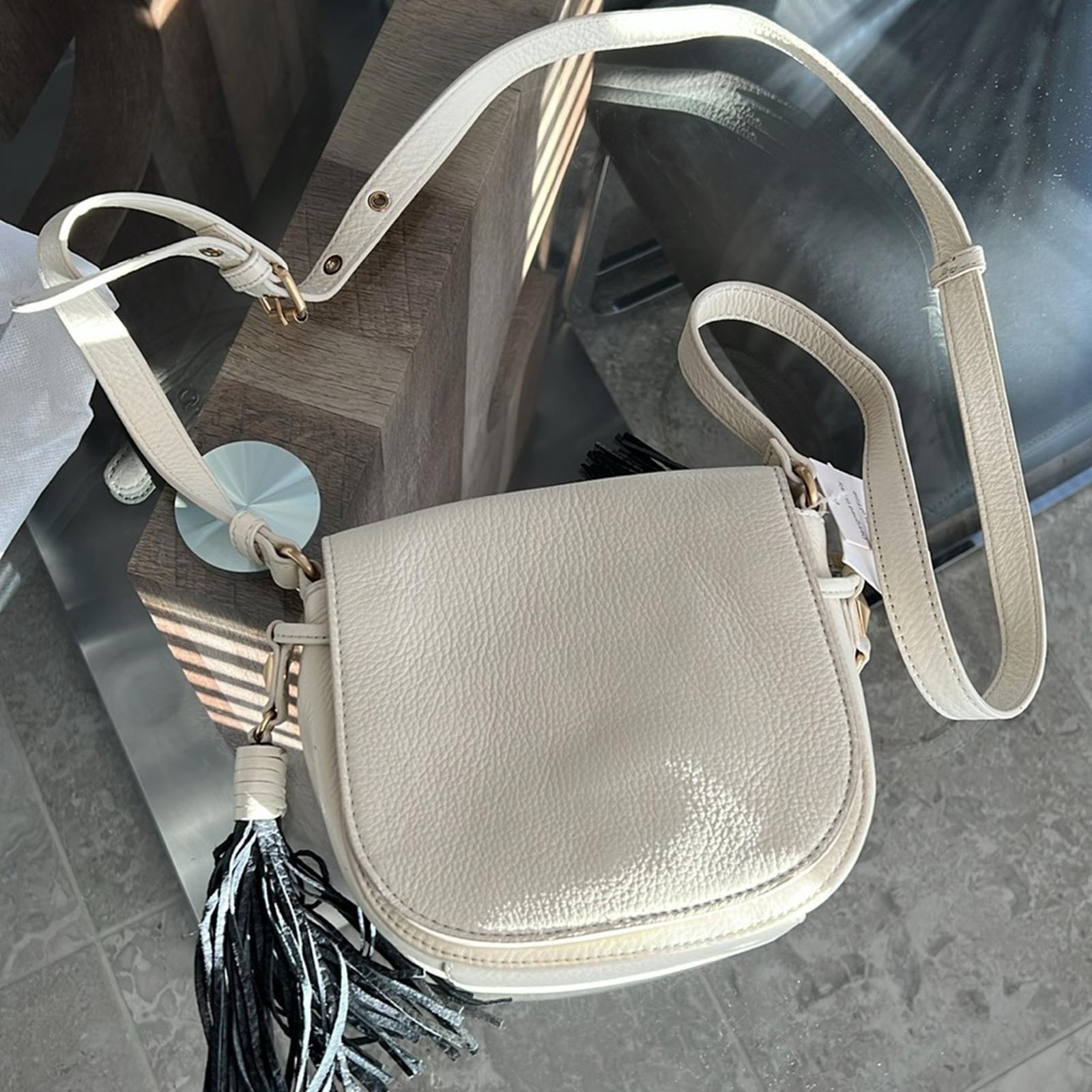 NEW Badgley Mischka Bailey Crossbody Bag, Bone/Ivory New w/Tag + Dust Bag