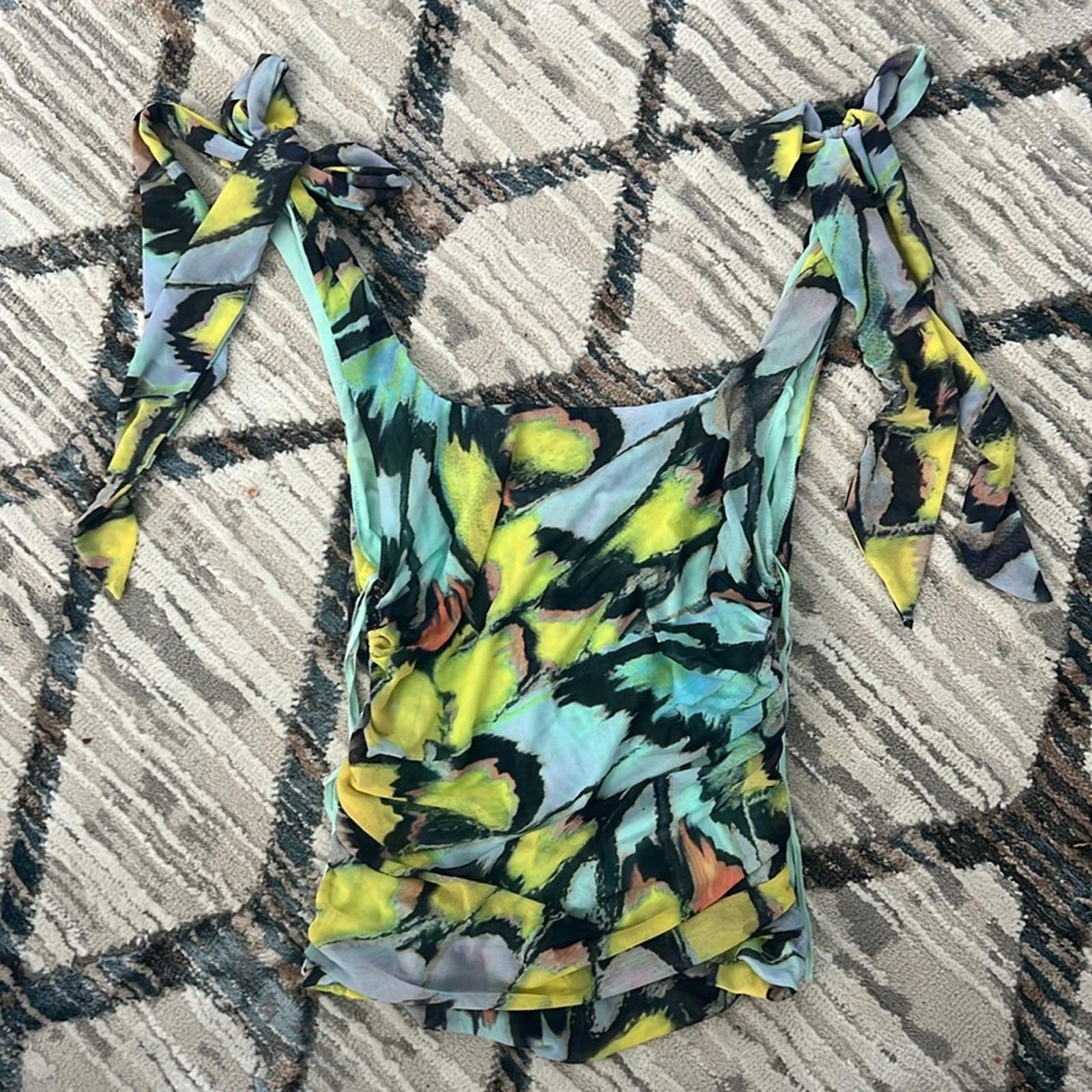 Free People Avenue Print Tank Top in Mint Combo, Size XS New w/Tag