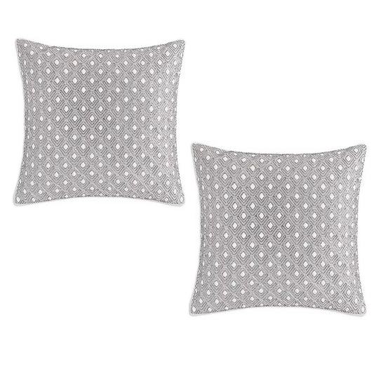 X2 Hudson Park Collection Diffused Diamond Euro Pillow Shams New w/Tag