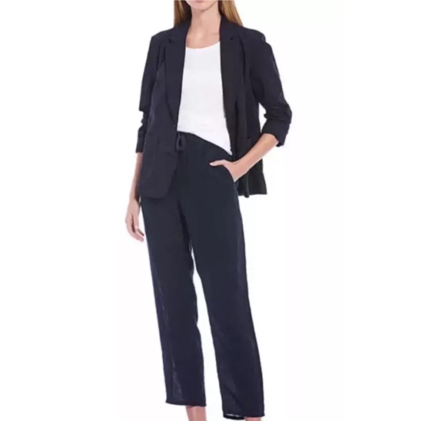 Eileen Fisher Notch Collar Shaped Jacket, Black Size XL , New w/Tag Retail