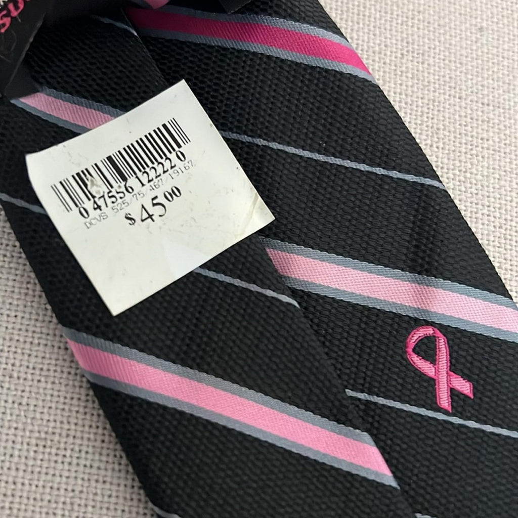 Susan G. Komen Striped Neck Tie, New w/Tag Retail $45