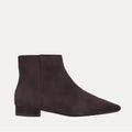 Aquatalia Prisilla Brown Dress Suede Booties, Size 7.5 New in Box +DustBag
