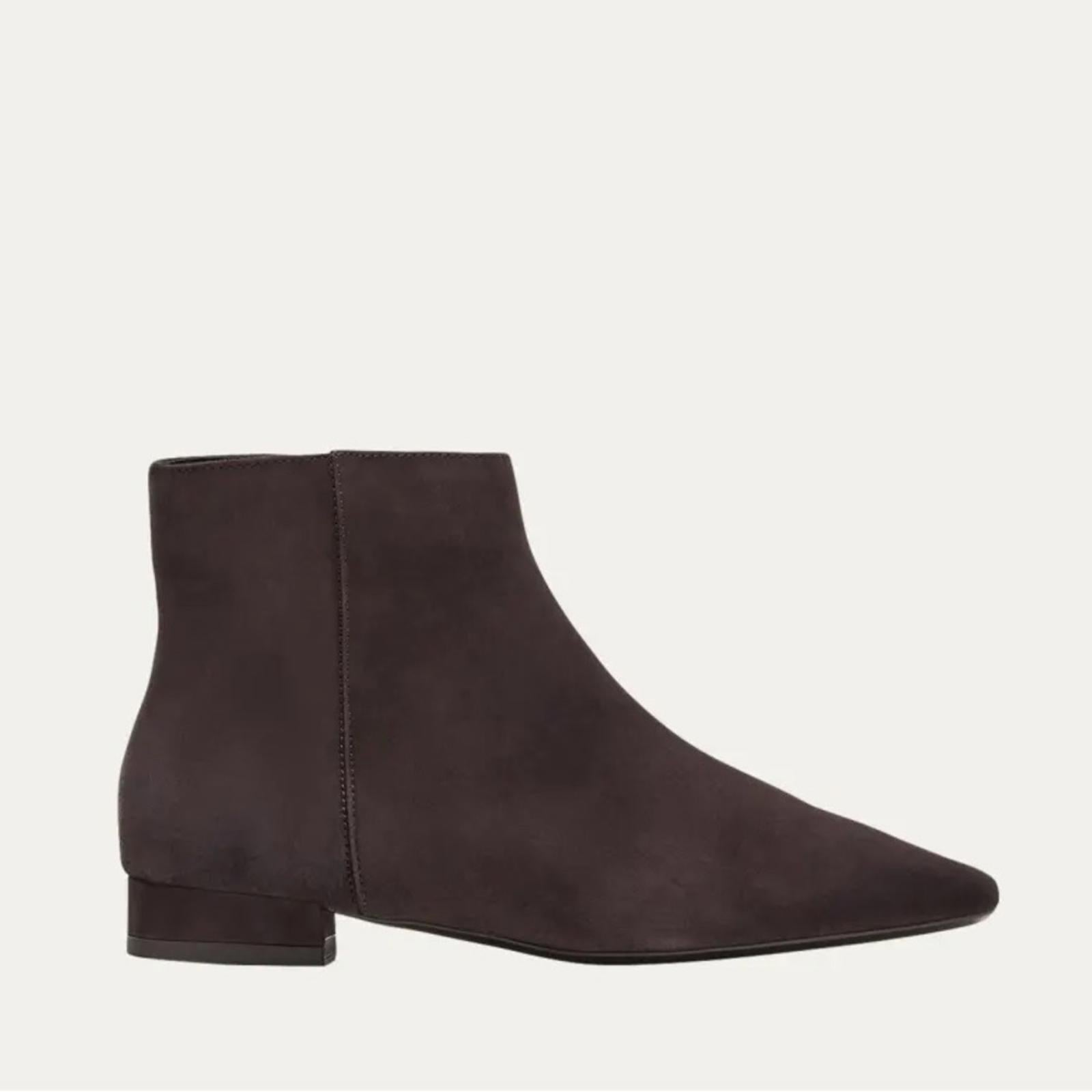 Aquatalia Prisilla Brown Dress Suede Booties, Size 7.5 New in Box +DustBag