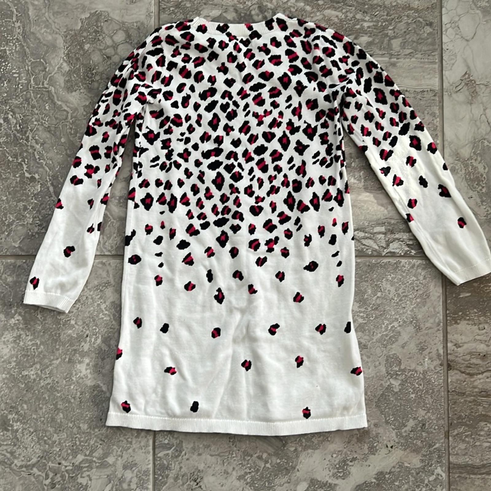 Tucker + Take Animal Print Long-Sleeve Sweater Dress, Size 7 EXCELLENT