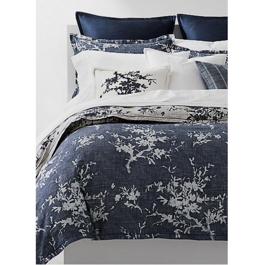 Ralph Lauren Home Eva Floral Reversible 3-Piece King Duvet Cover Set Navy Multi