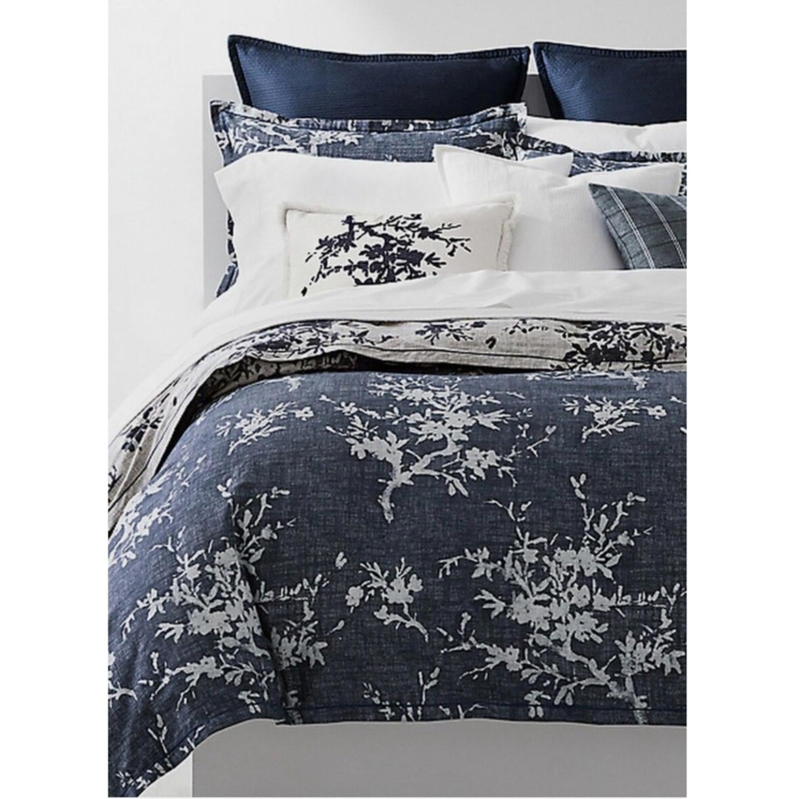 Ralph Lauren Home Eva Floral Reversible 3-Piece King Duvet Cover Set Navy Multi