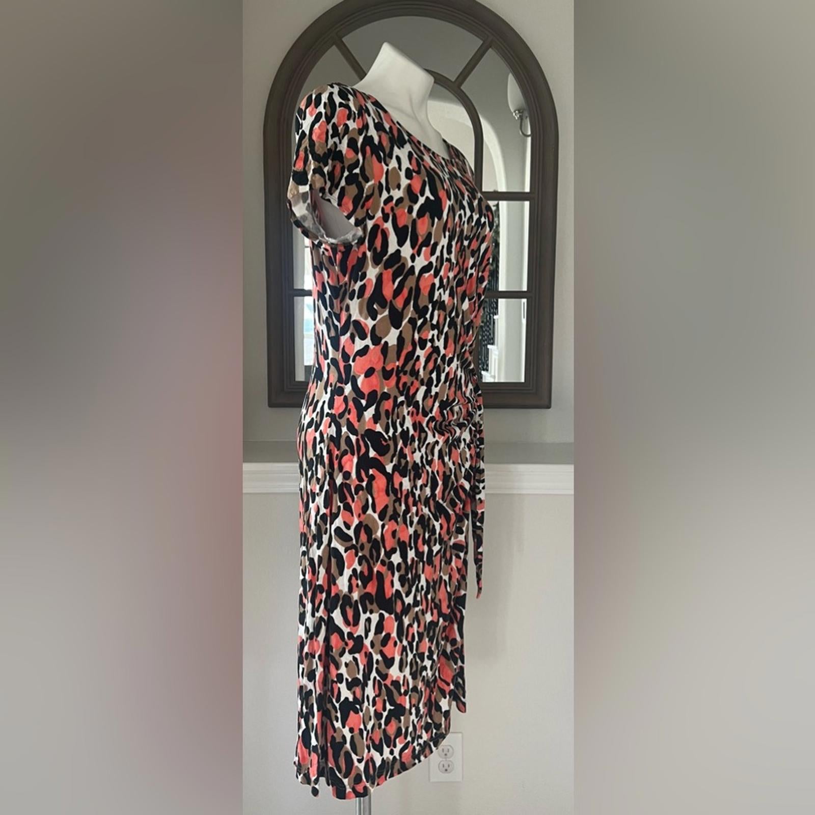 Lafayette 148 New York Animal Print Midi Dress Size XL EXCELLENT!