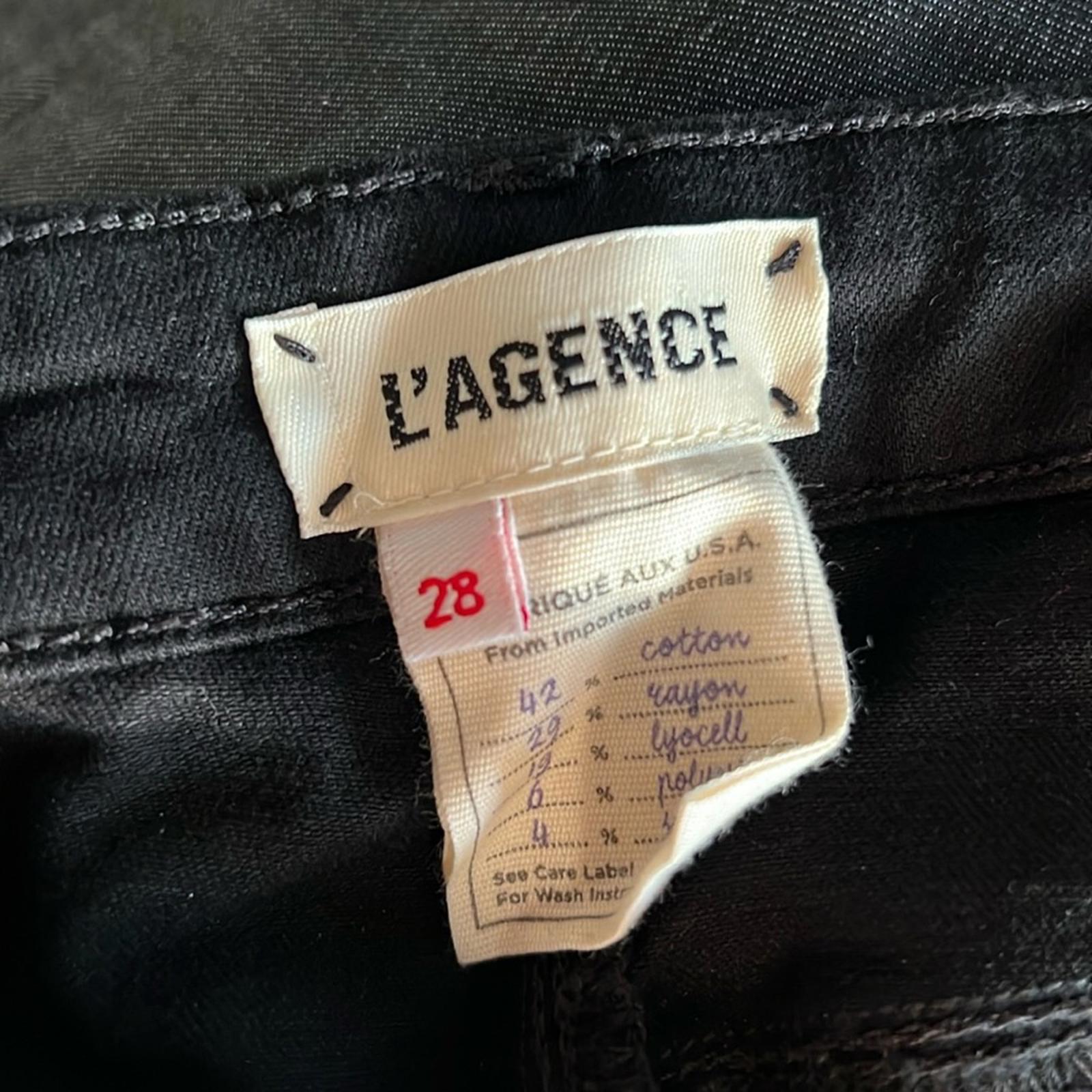 L’Agence Margot Skinny High-Rise Jeans in Black, Size 28 NEW