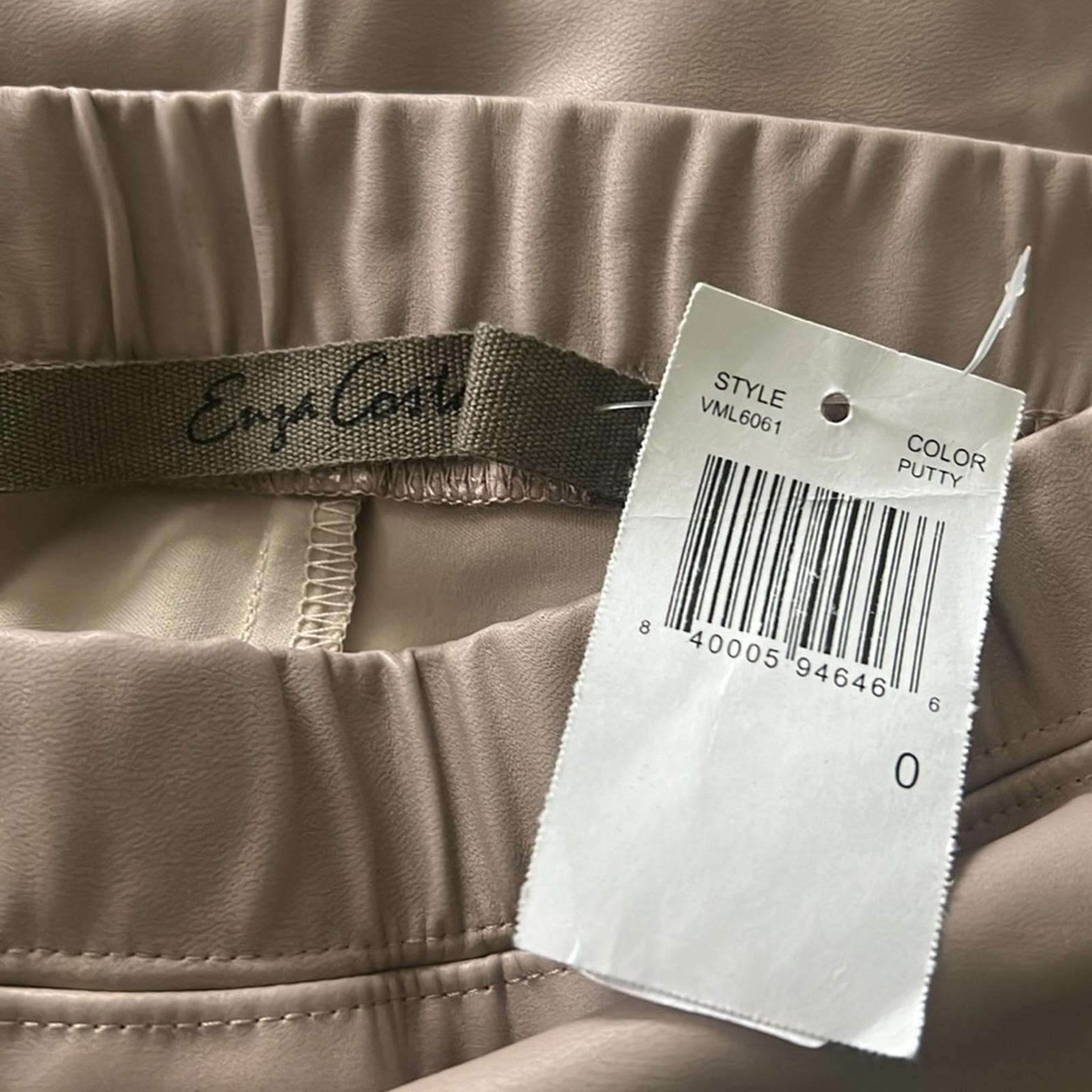 Enza Costa Faux Leather Faux Wrap Midi Skirt, NWT, Size 0 $295