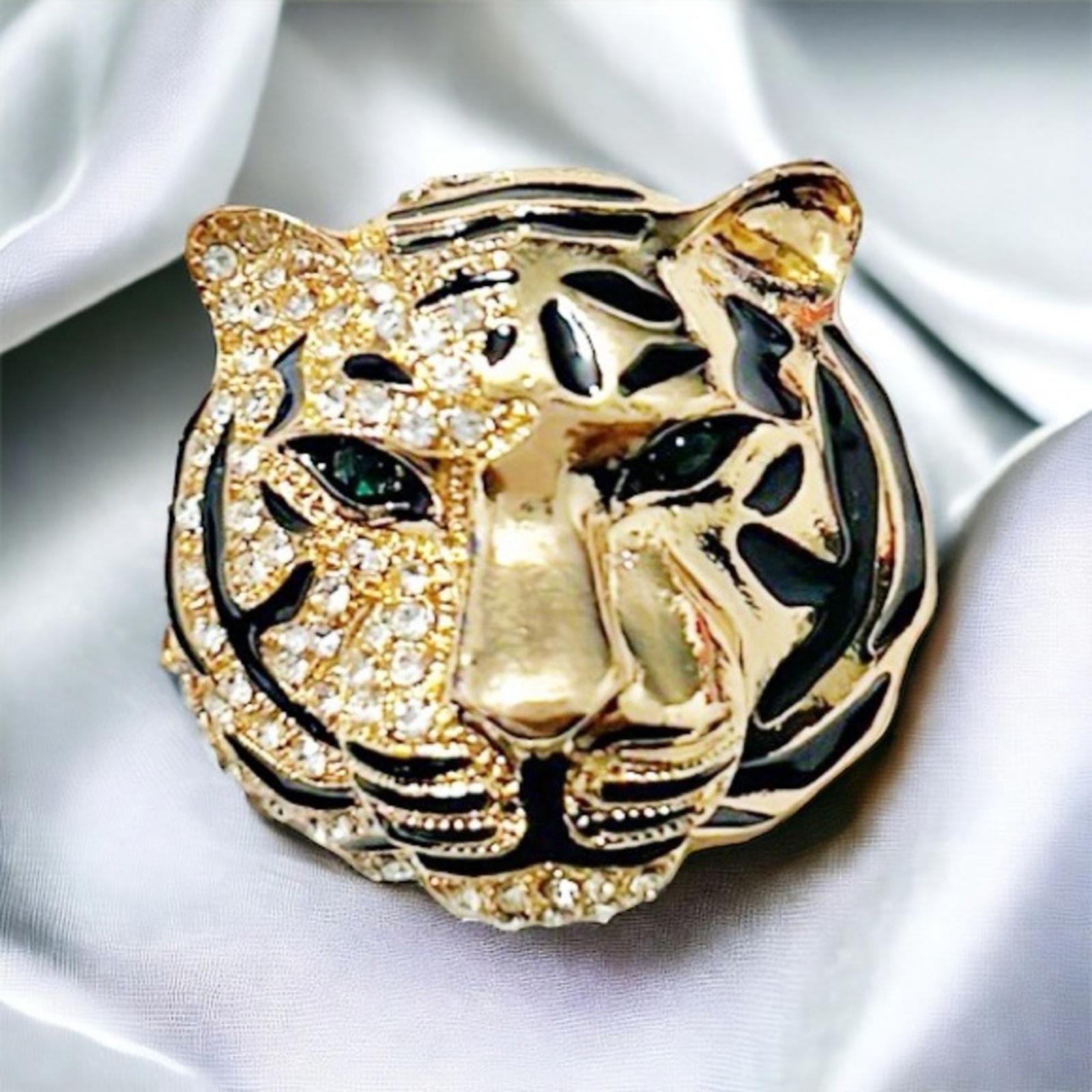 NEW Tiger Gold-Tone Brooch