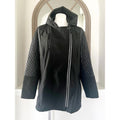 Michael Kors Quilted Reflective Hooded Jacket in Black, Size XL Retail $248