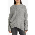 All Saints Selena Asymmetric Sweater, Alpaca Wool, Grey Melange Size S New w/Tag