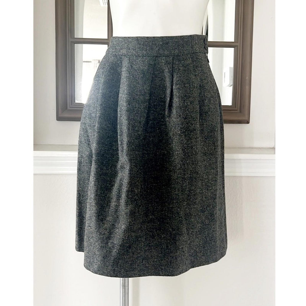 Agnés B. Wool Skirt in Heather Grey - Made in France - Size EU 40 EXCELLENT!