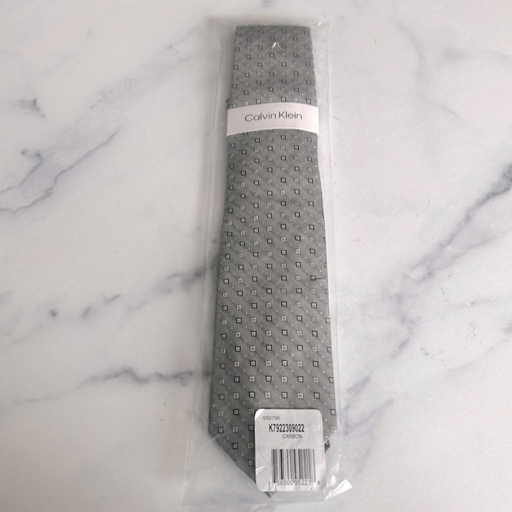 Calvin Klein Men's Slim Chambray Square Neat Tie, NEW