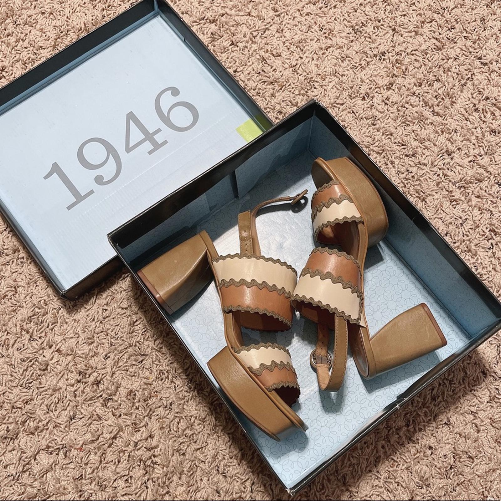 Bernardo Remi Platform Sandals in Blush Brown, Anthropologie Size 7.5 New in Box