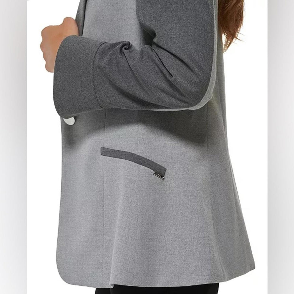 DKNY Two Tone Single Button Blazer in Gray, NWT, Size 8 $159