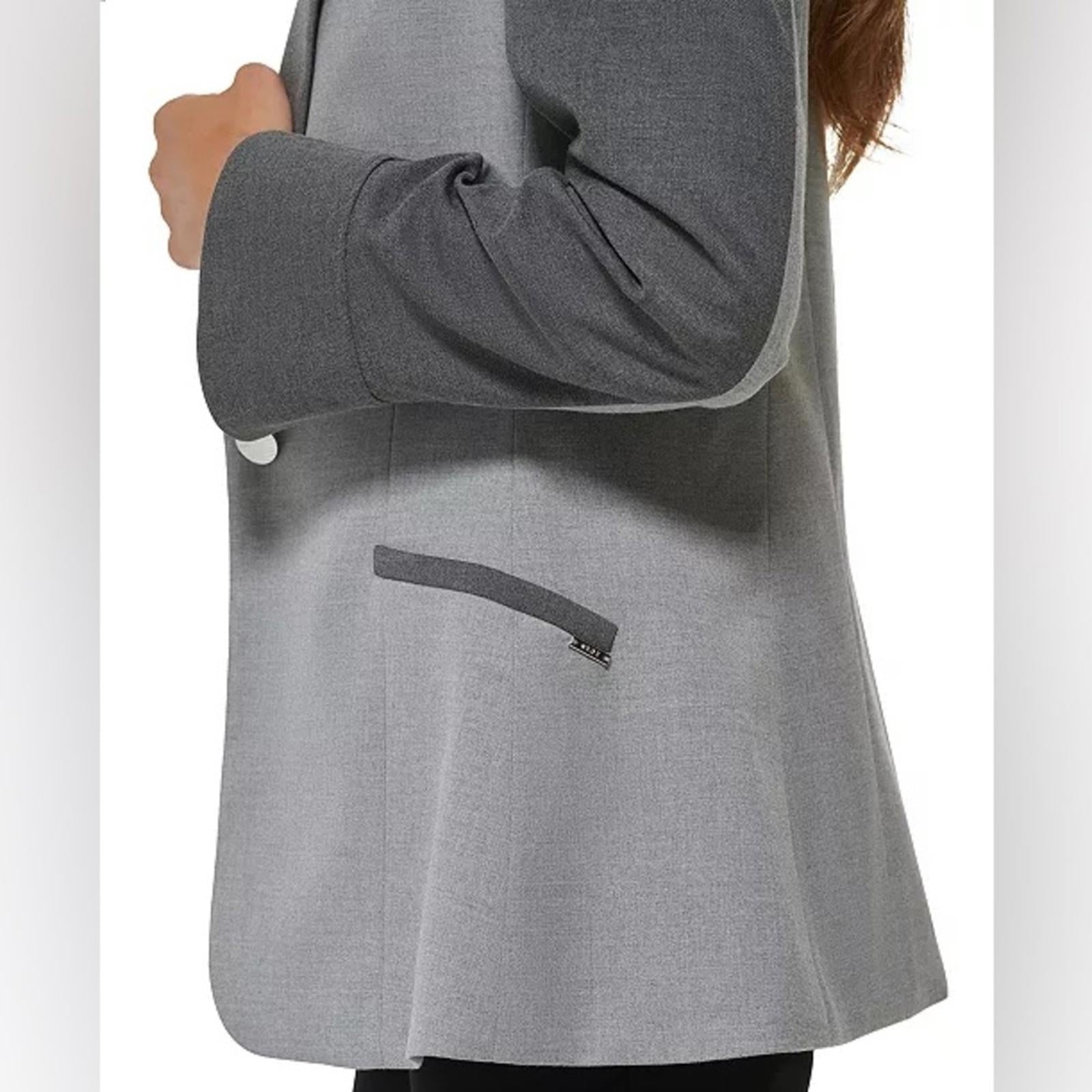 DKNY Two Tone Single Button Blazer in Gray, NWT, Size 8 $159