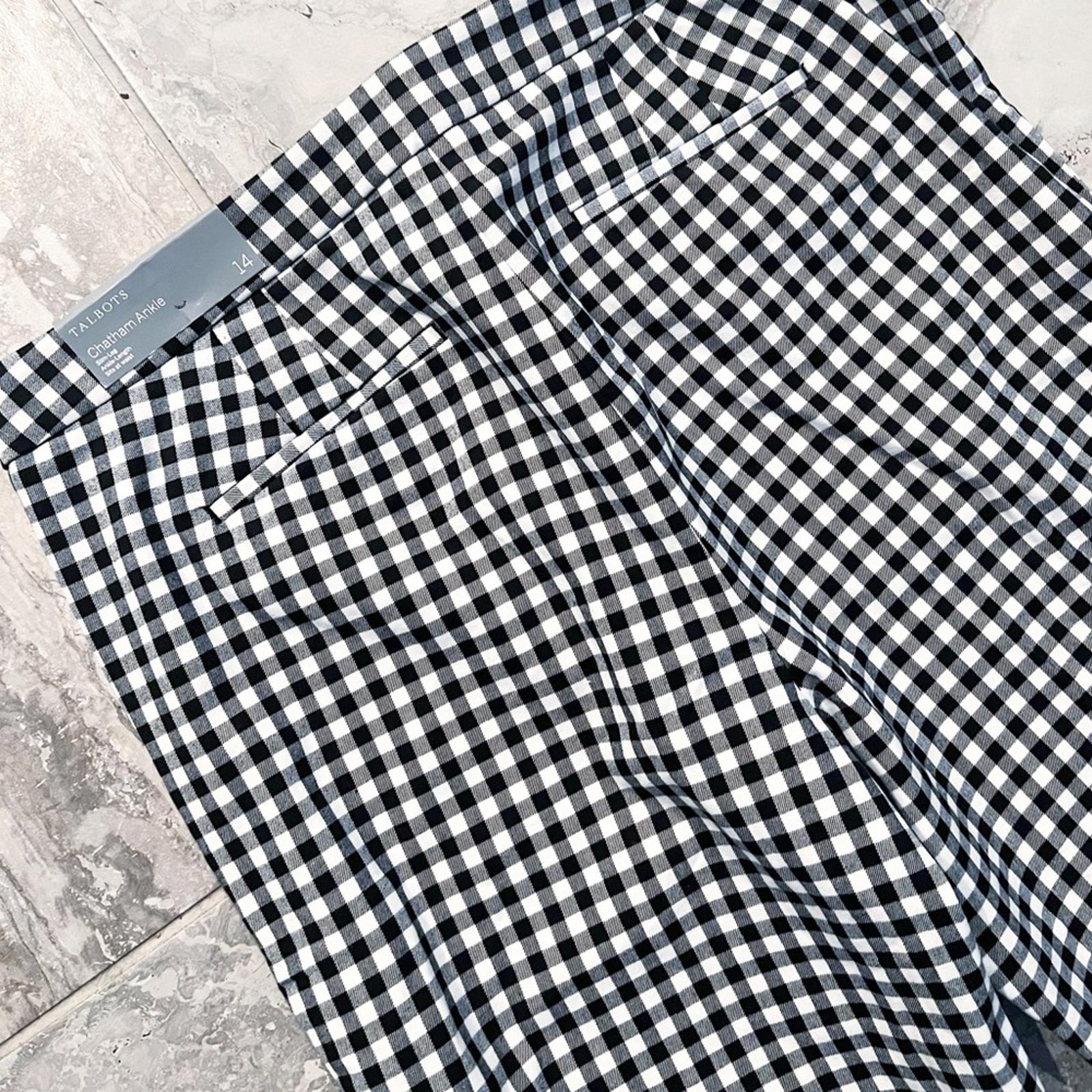 Talbots Chatham Ankle Pants in Sunrise Gingham, Size 14 New w/Tag
