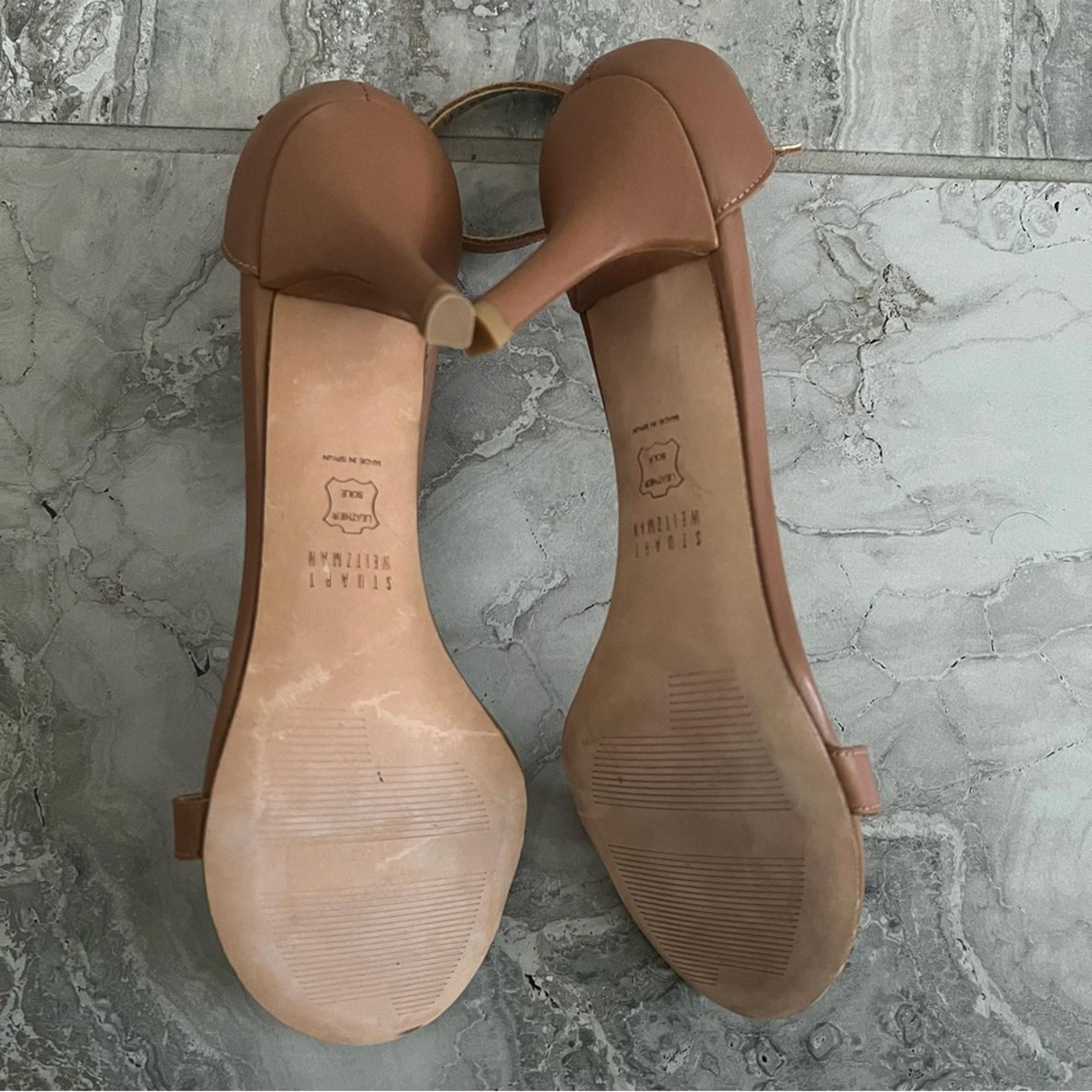 NEW Stuart Weitzman Nunakedstraight Strap Sandals 3” Heel, Size 8.5, Retail $475