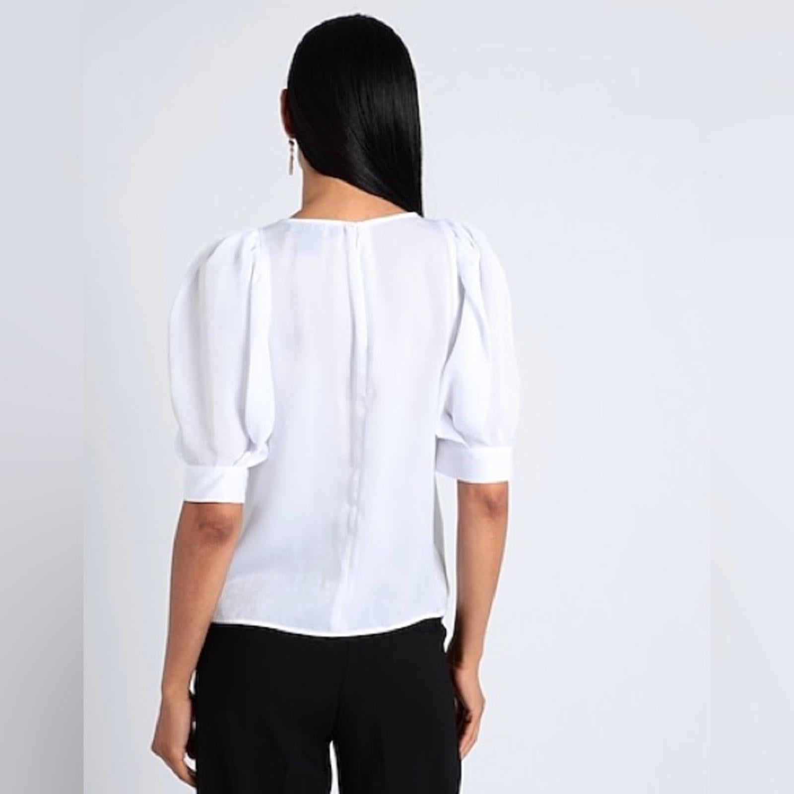 DKNY Elbow Sleeve Knit Top in Egg Nog, Size XL, New w/Tag Retail $69