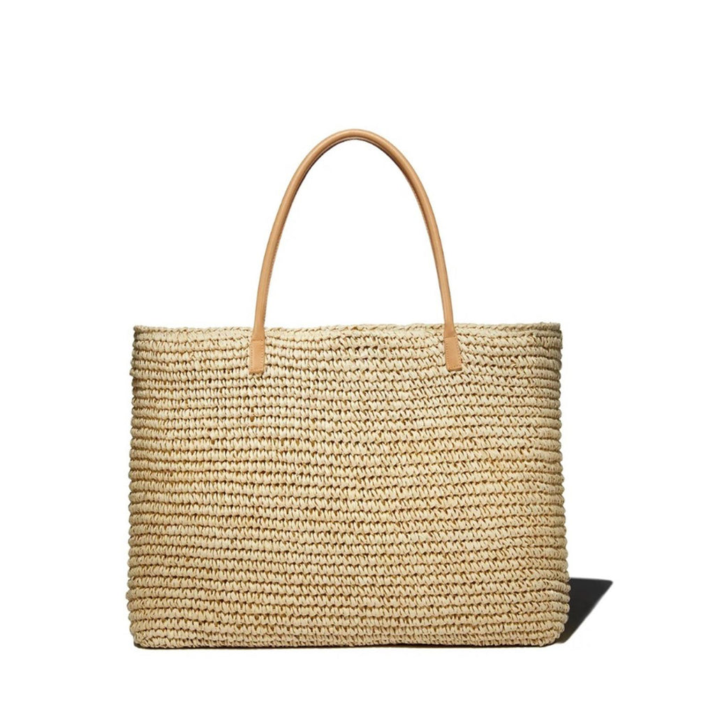 AQUA Extra-Large Woven Tote, NEW