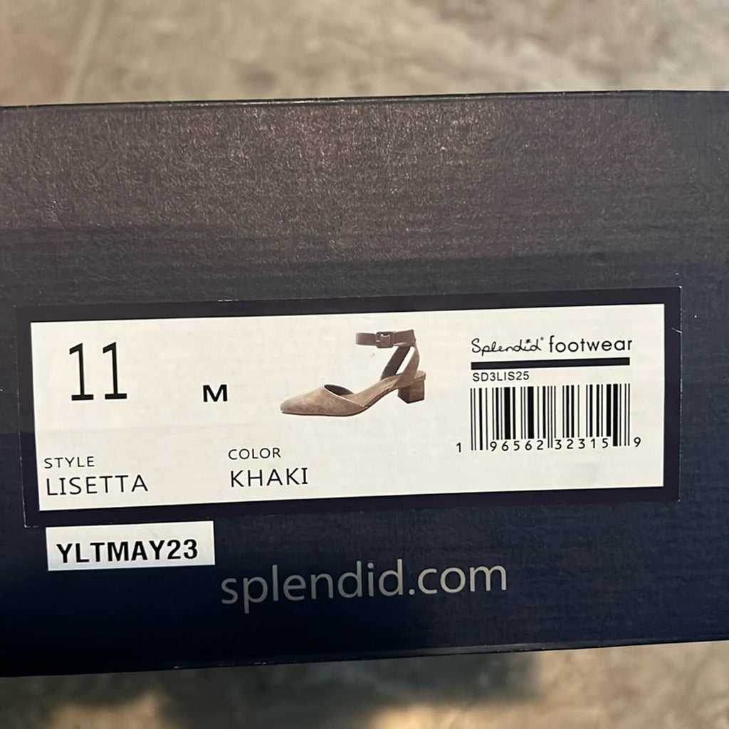 Splendid Lisetta Pump in Khaki Suede, Size 11 New in Box