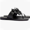 Larroude Hibiscus Sandals in Black, Size 10/11 NEW w/o Box