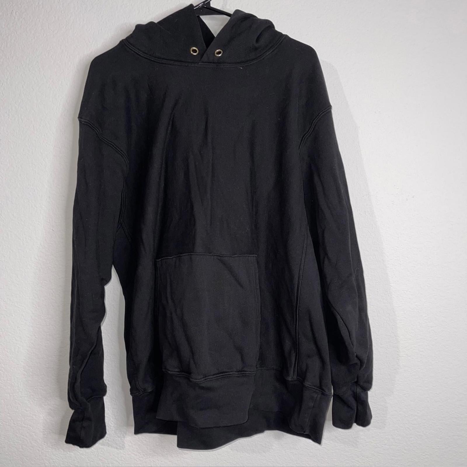 LES TIEN Black Heavyweight Raglan Hoodie, Size XXL EXCELLENT! Retail $220