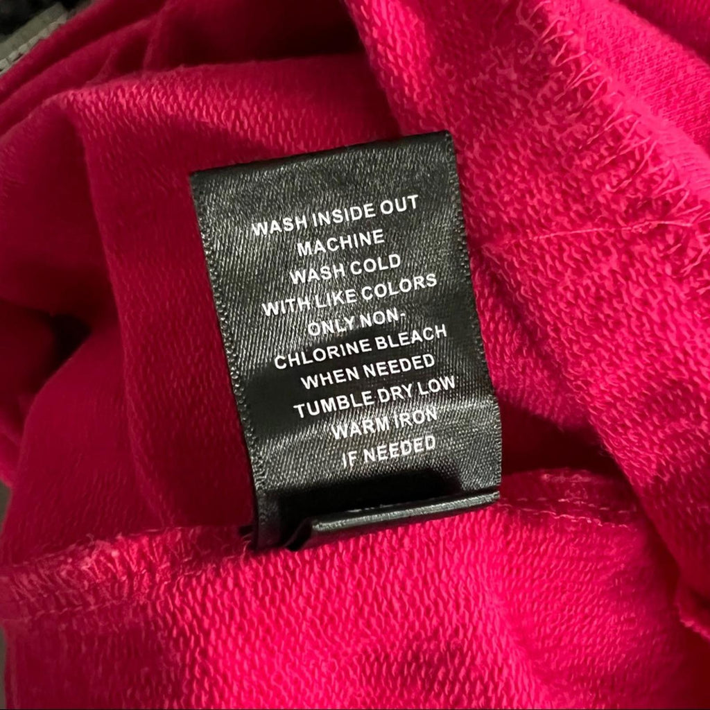 Earl Jeans Hearts Crew Neck Sweatshirt in Fuchsia, Size L (Excellent Condition)