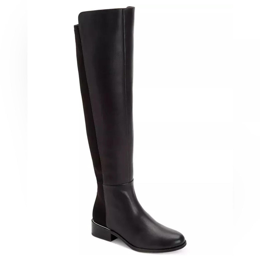 Alfani Ludlowe Black Leather Over-The-Knee Boots, Size 5.5 New in Box $169.50