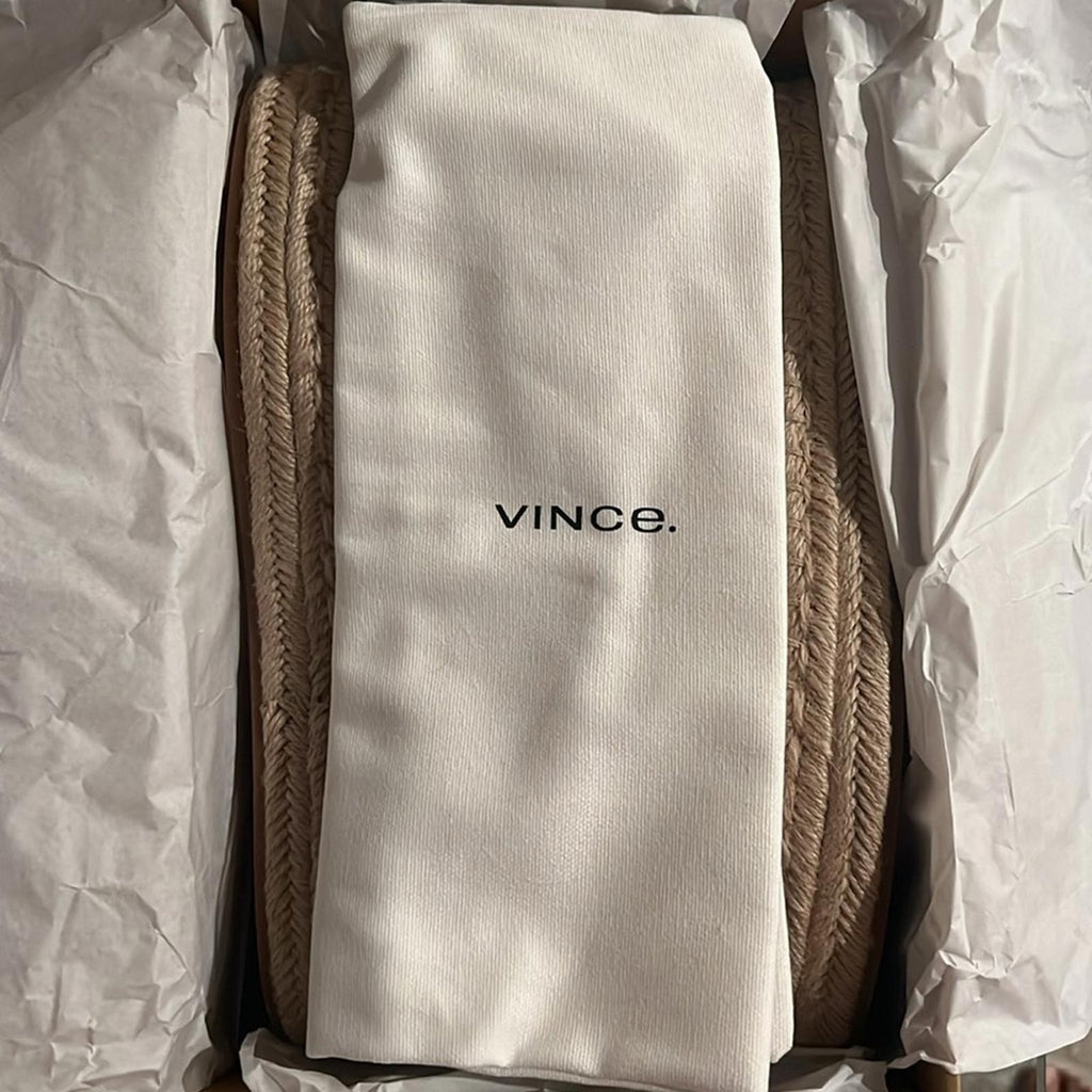 Vince Women's Ulla Slip On Espadrille Flats/ Mules, Off White Size 11 New in Box