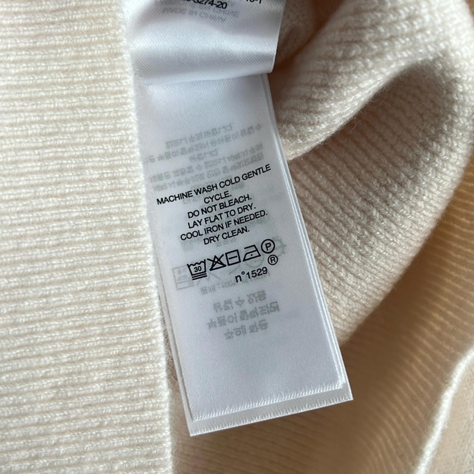 Lauren Ralph Lauren Cashmere Funnelneck Sweater in Winter Cream, NWT, Size S